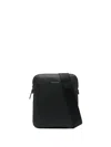 Calvin Klein Flat Messenger Bag In Black