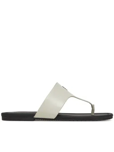 Calvin Klein Flat Sandal Toepost Shoes In White