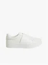 Calvin Klein Flatform Slip On Shoes In White
