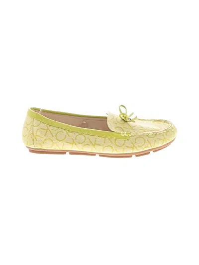 Pre-owned Calvin Klein Flats In Yellow