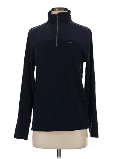 Pre-owned Calvin Klein Fleece Jacket In Blue