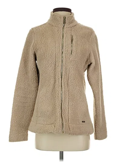 Pre-owned Calvin Klein Fleece Jacket In Tan