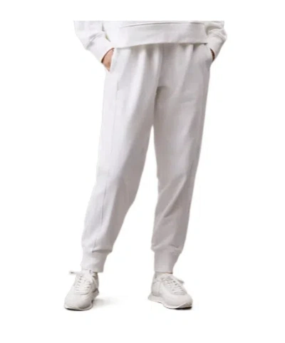 Calvin Klein Fleece Joggers In Bright White