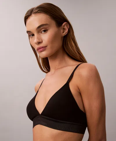 Calvin Klein Flexible Fit Moderate Coverage Bralette In Black