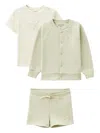 Calvin Klein Flocked Logo T-shirt And Shorts Set In Green