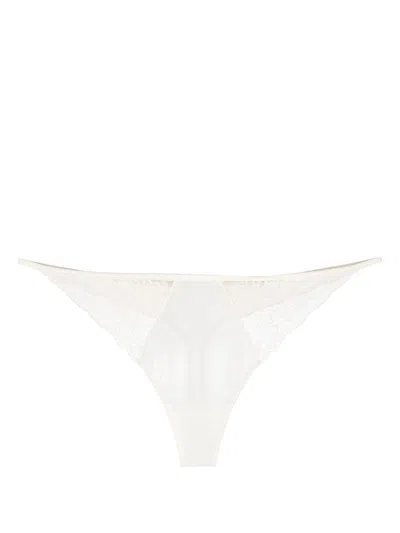 Calvin Klein Floral Lace Thong In White