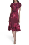 Calvin Klein Floral Sheath Midi Dress In Multi