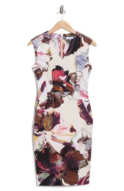 Calvin Klein Floral Sleeveless Sheath Dress