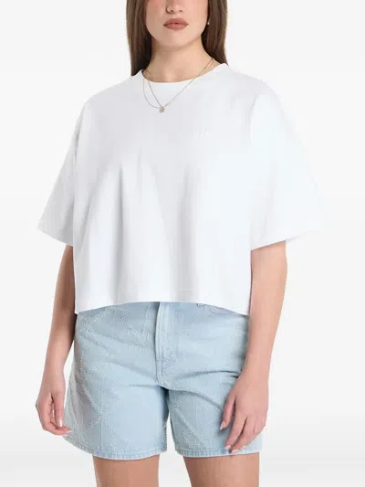 Calvin Klein Floral-print T-shirt In White