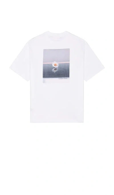 Calvin Klein Flower Applique Relaxed Crewneck Tee