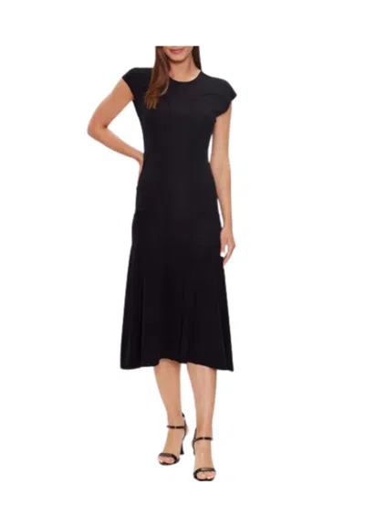 Calvin Klein Fluid Jersey Dress Fit E F In Nero
