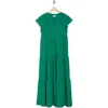Calvin Klein Plus Size Tiered Gauze A-line Maxi Dress In Meadow
