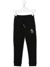 CALVIN KLEIN FOIL LOGO-PRINT TRACK trousers