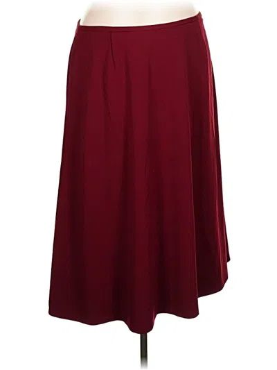 Pre-owned Calvin Klein Formal Skirt In Burgundy