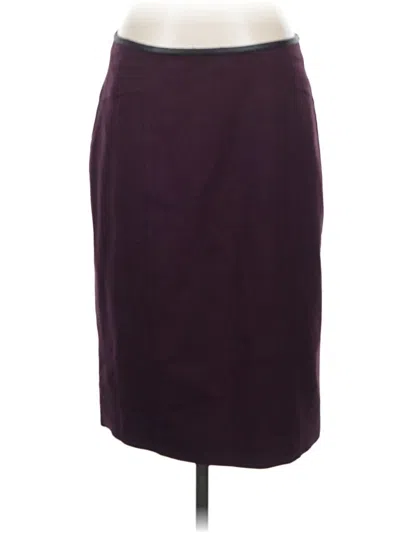 Pre-owned Calvin Klein Formal Skirt In Burgundy
