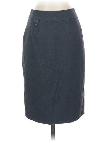 Pre-owned Calvin Klein Formal Skirt In Gray