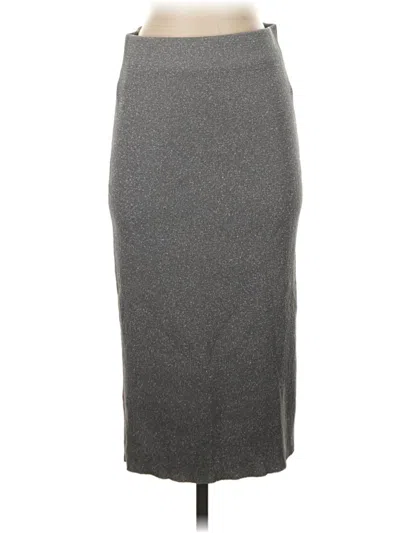 Pre-owned Calvin Klein Formal Skirt In Gray