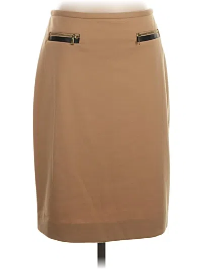 Pre-owned Calvin Klein Formal Skirt In Tan