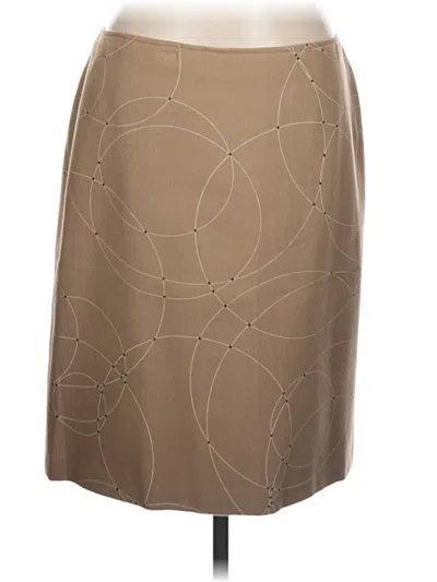 Pre-owned Calvin Klein Formal Skirt In Tan