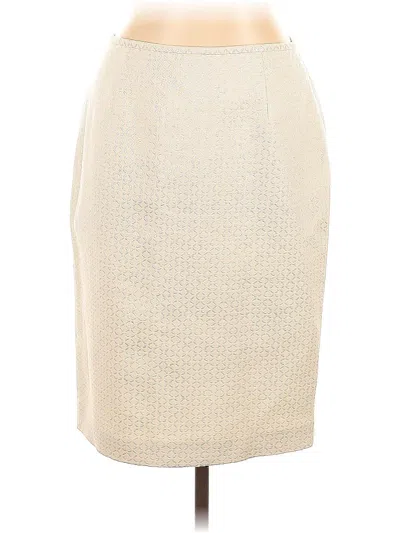 Pre-owned Calvin Klein Formal Skirt In White