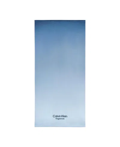 Calvin Klein Free Beach Towel With $100  Men's Fragrance Purchase In Blue