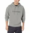 Calvin Klein French Terry Hoodie In Wolf Grey In Multi
