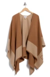 Calvin Klein Fringe Ruana In Brown