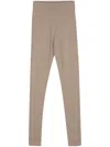 Calvin Klein Full-length Form-fitting Leggings With Smooth Texture In Green