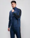 Calvin Klein Full Zip 2 Tone Sweatshirt In Blue