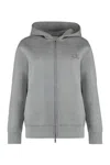 Calvin Klein Zip-up Hoodie With Hood And Pockets In Grey