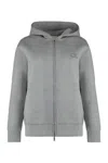 Calvin Klein Zip-up Hoodie With Hood And Pockets In Grey