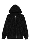 Calvin Klein Full Zip Sweatshirt With Hood Boy Unisex  In Black