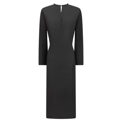 Pre-owned Calvin Klein F/w 2002  Collection Runway Black Keyhole High-slit Tunic Top