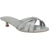 Calvin Klein Gabbie Kitten Heel Slide Sandal In Gray