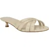 Calvin Klein Gabbie Kitten Heel Slide Sandal In Neutral