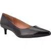 Calvin Klein Gabriana Womens Padded Insole Kitten Heel Dress Pumps In Black