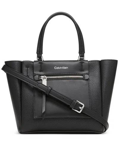 Calvin Klein Gala Crossbody With Detachable Strap In Black Silver