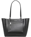 Calvin Klein Gala Tote In Black Silver