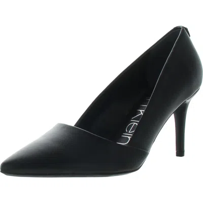 Calvin Klein Galena Womens Faux Leather Pumps In Black