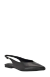 Calvin Klein Galiana Slingback Pointed Toe Flat In Black