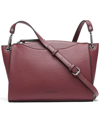 Calvin Klein Garnet Adjustable Top Zipper Crossbody