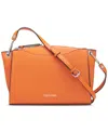 CALVIN KLEIN GARNET ADJUSTABLE TOP zip CROSSBODY