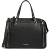 Calvin Klein Garnet Satchel Bag In Black/silver