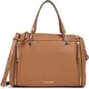 Calvin Klein Garnet Satchel Bag In Caramel