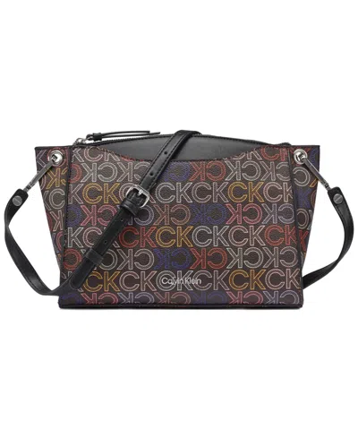 Calvin Klein Garnet Small Crossbody Handbag In Multi