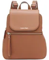 Calvin Klein Garnet Triple Compartment Backpack In Brown