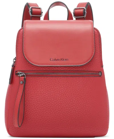 Calvin Klein Garnet Triple Compartment Backpack In Pink