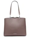 Calvin Klein Garnet Triple Compartment Tote In Coco