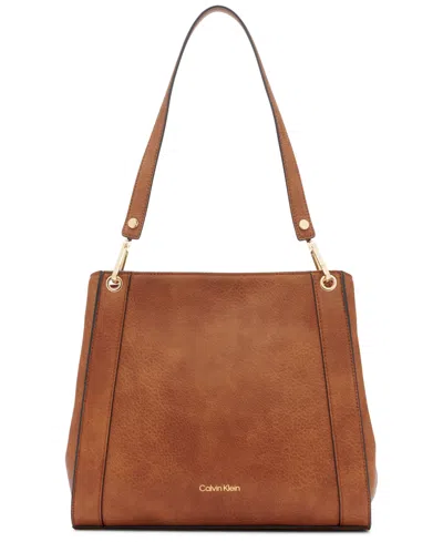 Calvin Klein Garnet Triple Small Compartment Tote Bag