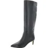 Calvin Klein Garray Womens Padded Insole Leather Knee-high Boots In Black